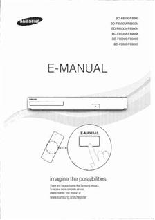 Samsung BD F8500 manual. Camera Instructions.